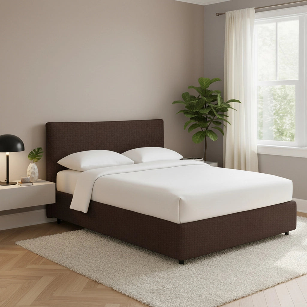 Oldham, Letto Piazza e Mezza Sfoderabile Made in Italy, Marrone