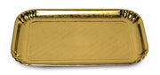 VASSOIO RETTANGOLARE ORO CON BORDI RIALZATI 23X31CM 3PZ