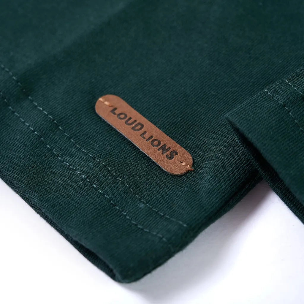 Maglietta da Bambino a Maniche Lunghe Verde Scuro 104 12885