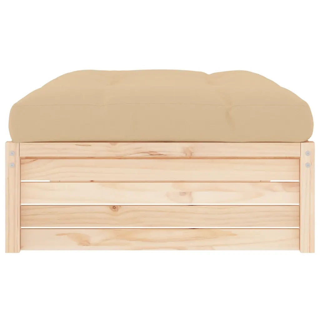 Sedia da giardino-Poggiapiedi da Giardino 120x80 cm in Legno Massello di Pino 518542