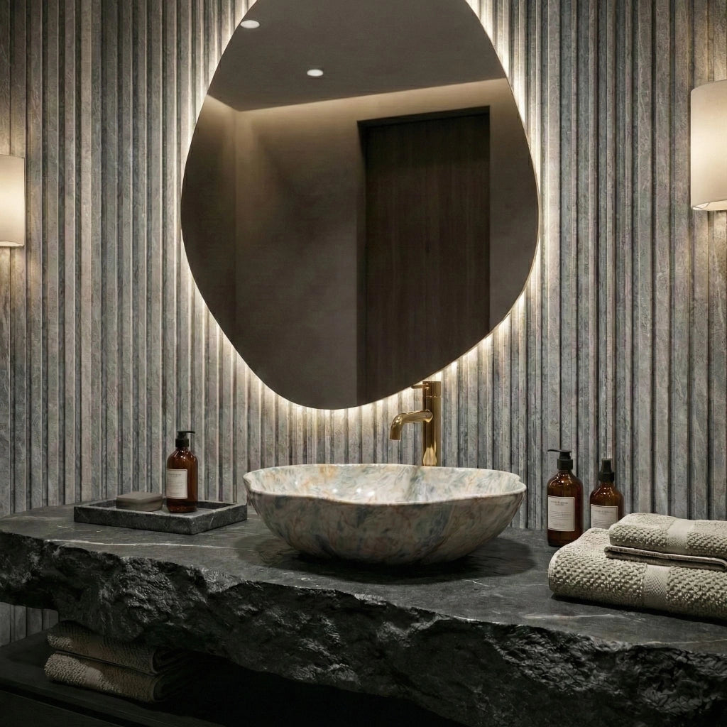 Lavabo Da Appoggio Rea Pearl Ruststone
