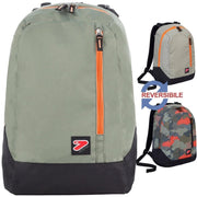 Trade Shop - Zaino The Double Camouflage Grigio Reversibile 44 X 34 X 21 Cm -
