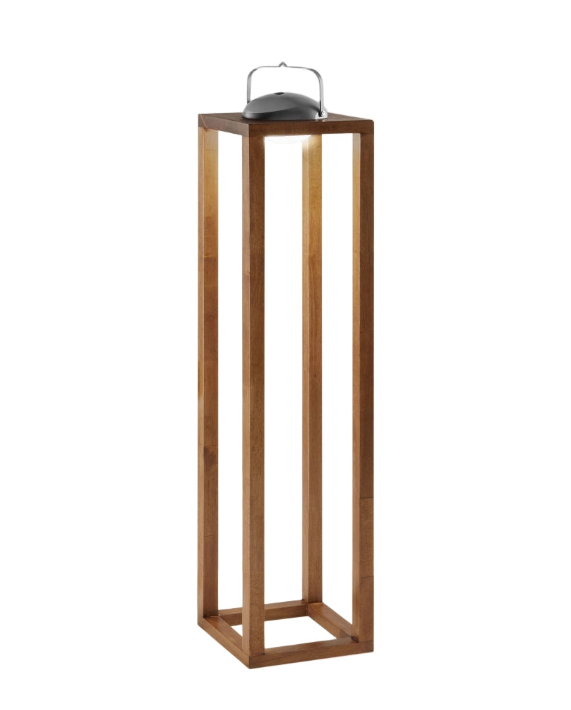 Lampada da Tavolo LED Blend 3W 320lm 3000K IP54 con Regolazione al Tocco, Struttura in Metallo e Legno, Finitura Noce - Ideal Lux