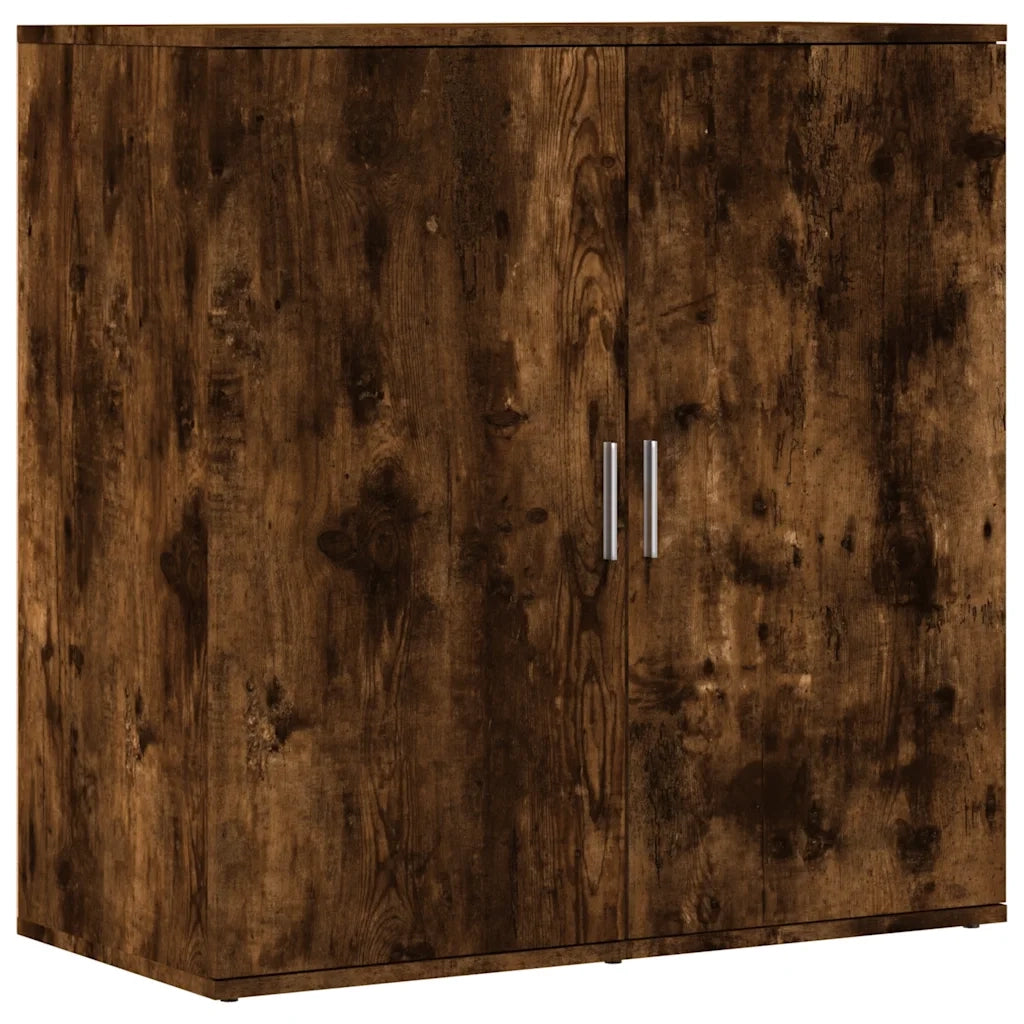 Credenze 2 pz Rovere Fumo 79x38x80 cm in Legno Multistrato 3276606