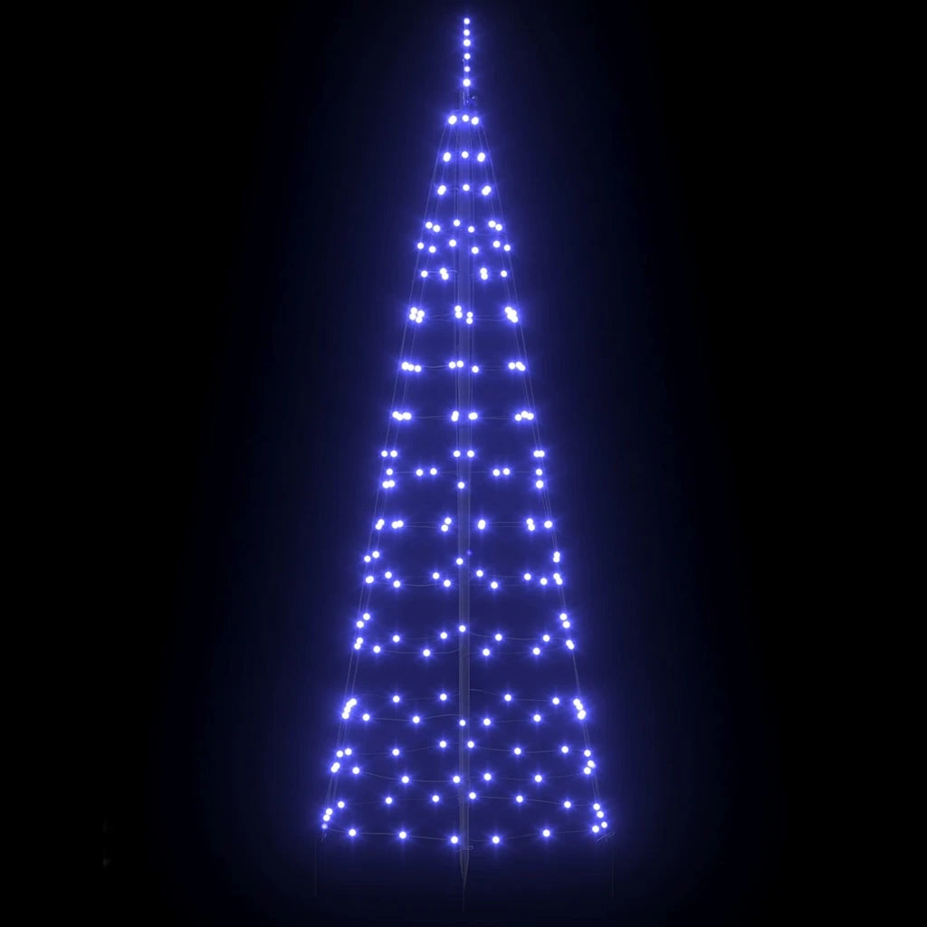 Albero di Natale LED con picchetti per il terreno-Luci decorative natalizie Blu 250 cm