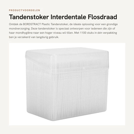 Interdentale Tandenstoker a doppia testa con filo flessibile - 1100 pezzi - intercambiabile