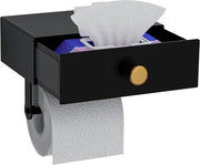 Tissue holder adesivo con rilascio di pannello per carta igienica, dispenser per carta igienica per bagno, montaggio a parete, fondo morbido, grigio