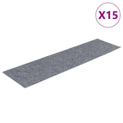 Tappetini per scale autoadesivi 15 pz | Gradini per Scale 76x20 cm Grigio chiaro Rettangolari