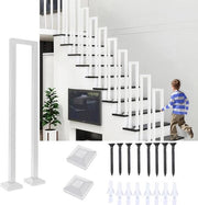 Levaletto a forma di U da 35 a 110 cm - Levaletto per interni/esterni - Levaletto per balcone/giardino - Levaletto in acciaio robusto - Montaggio semplice - Stile moderno - Bracciuoli