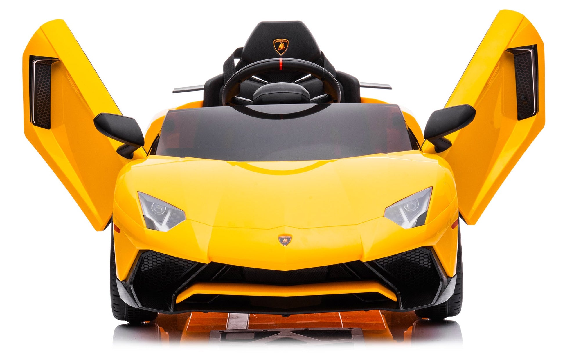 Macchina Elettrica per Bambini 12V con Licenza Lamborghini Aventador Gialla