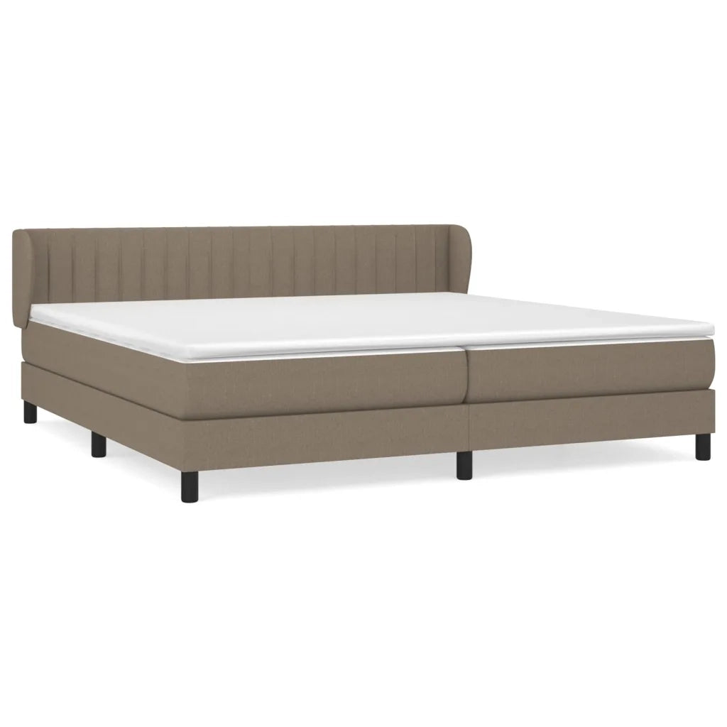Giroletto a Molle con Materasso Tortora 200x200 cm in Tessuto