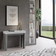Consolle allungabile 90x40/196 cm Spimbo Mix Small piano bianco frassino - struttura cemento