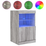 Credenza | Madia | Buffet da pranzo | Armadio da pranzo con Luci LED Grigio Sonoma 41x37x67 cm