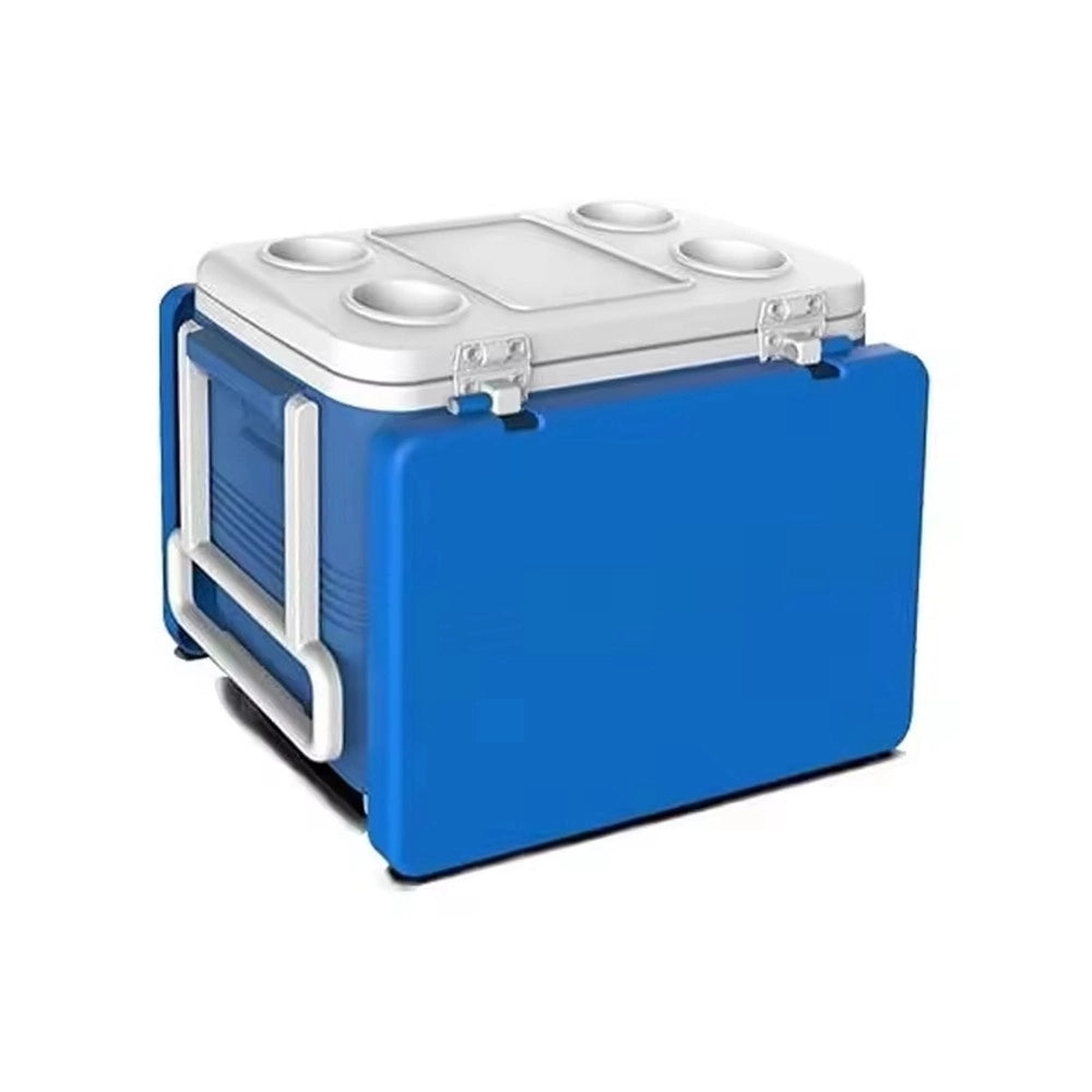 Trade Shop - Frigo Passivo Portatile 45lt Con Tavolo Pieghevole Per Campeggio Picnic Spiaggia 286512 -