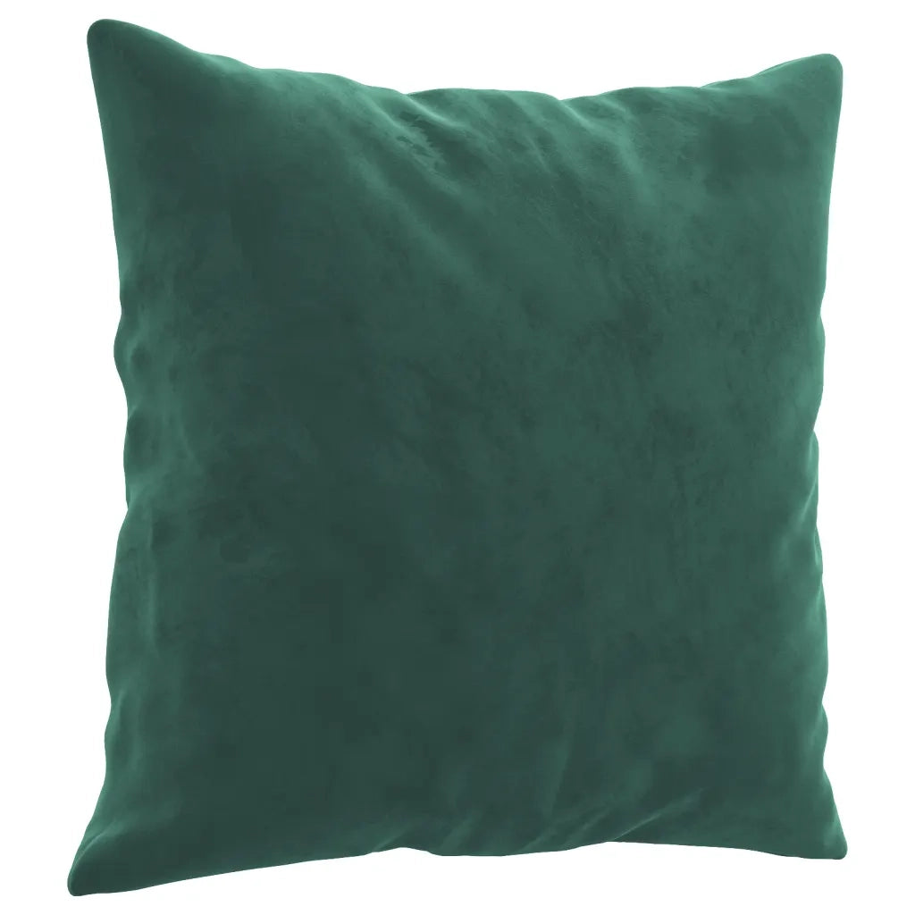 Set di Divani 3 pz con Cuscini Verde Scuro in Velluto