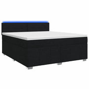 Letto box spring con materasso Nero 140 x 190 cm Tessuto 3452672