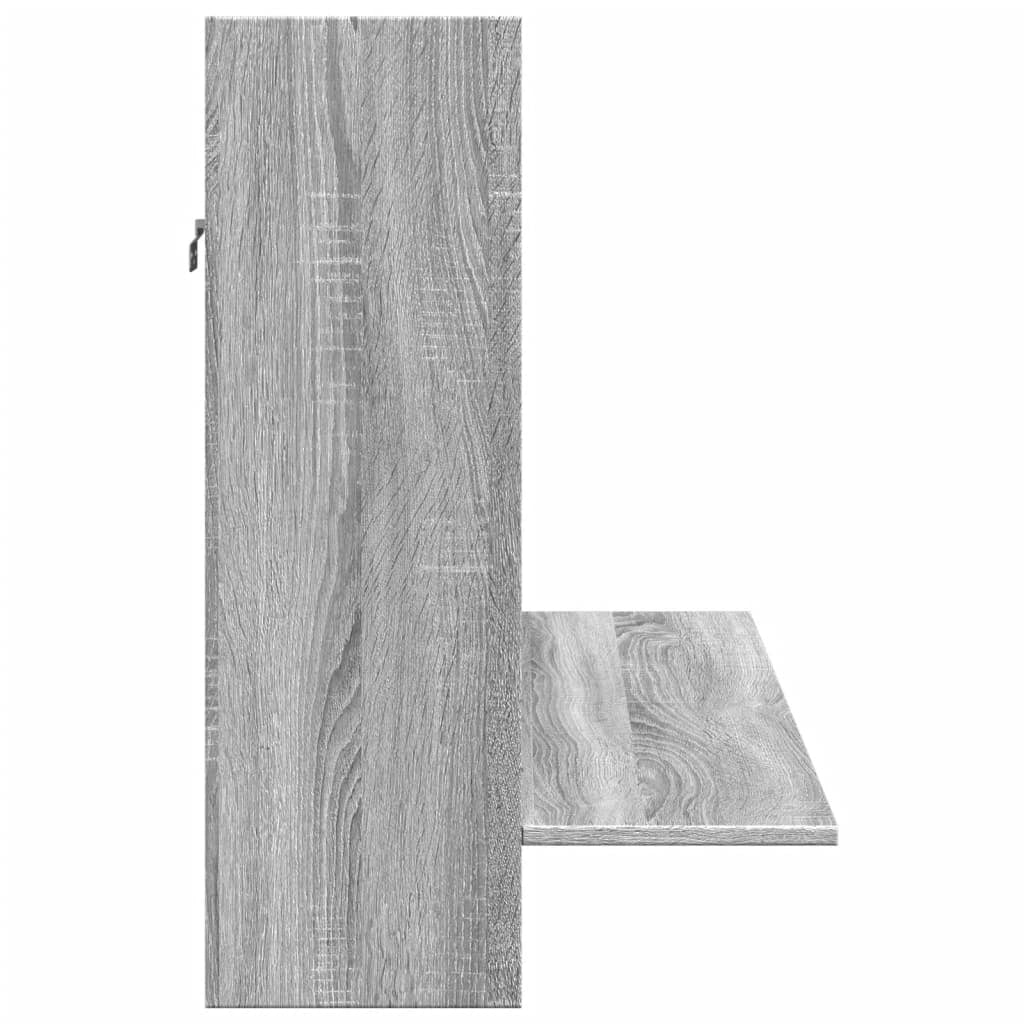 Scrivania per computer/postazione di lavoro/unità studio a parete Sonoma 105 x 48 x 75 cm legno ingegnerizzato grigio 02_0023881