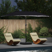 Ombrello da giardino Antracite 385 x 209 x 244 cm Poliestere 42003285