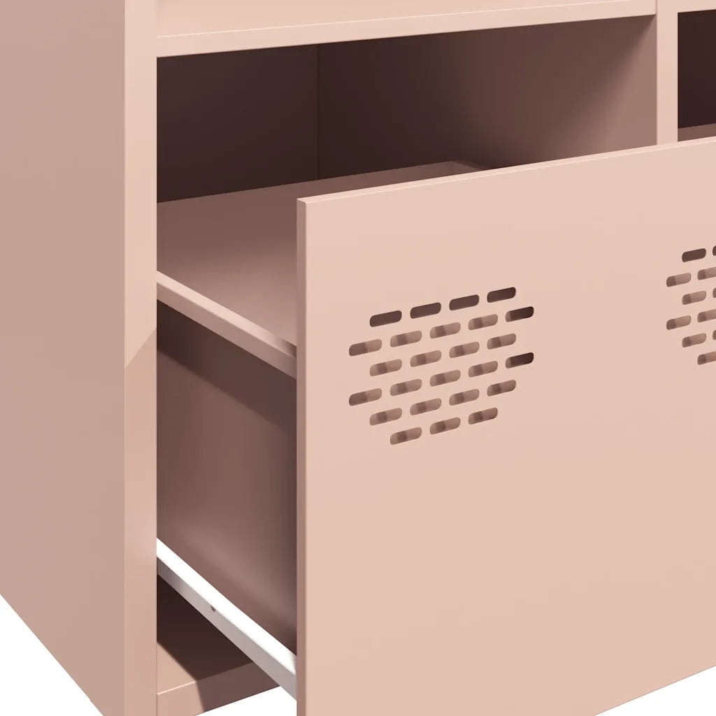 Credenza Rosa 101,5x39x73,5 cm in Acciaio Laminato a Freddo 851365