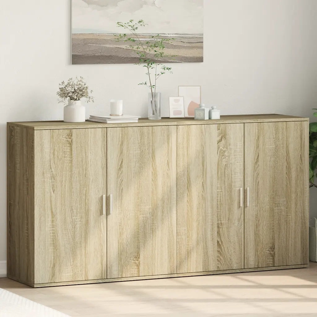 Credenze 2 pz | Madia | Buffet da pranzo | Armadio da pranzo Rovere Sonoma 79x38x80 cm in Legno Multistrato