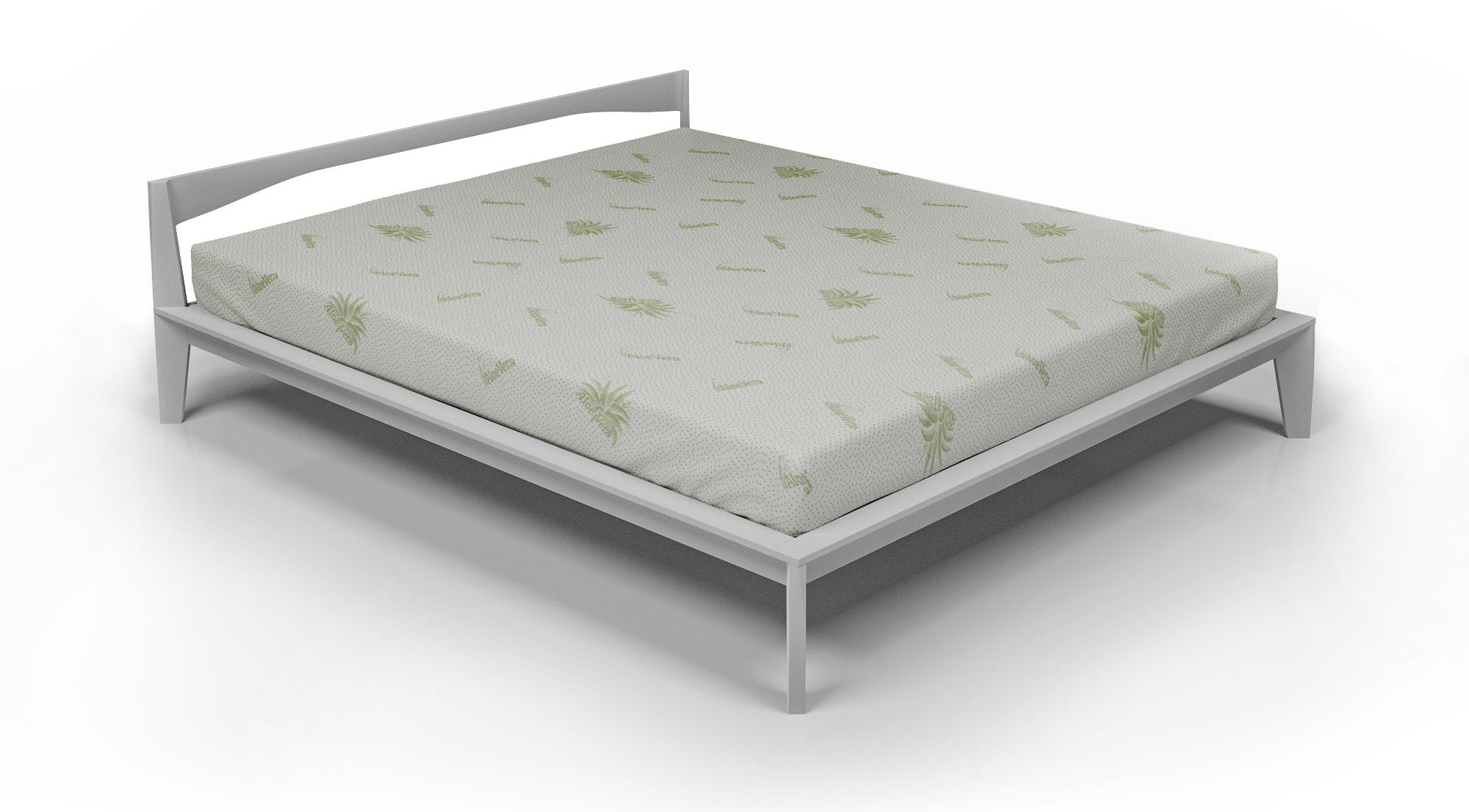 Coprimaterasso Singolo in Poliestere Aloe Vera Bianco