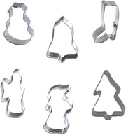 Set di stampi a forma di biscotto - in acciaio inox - ideale per biscotti, fondant e cioccolatini - tema natalizio (6 pezzi) - Prodotto in Germania