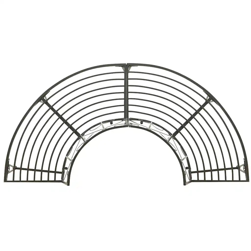 Panca da Giardino | Panchina Semicircolare per Albero 160 cm in Acciaio