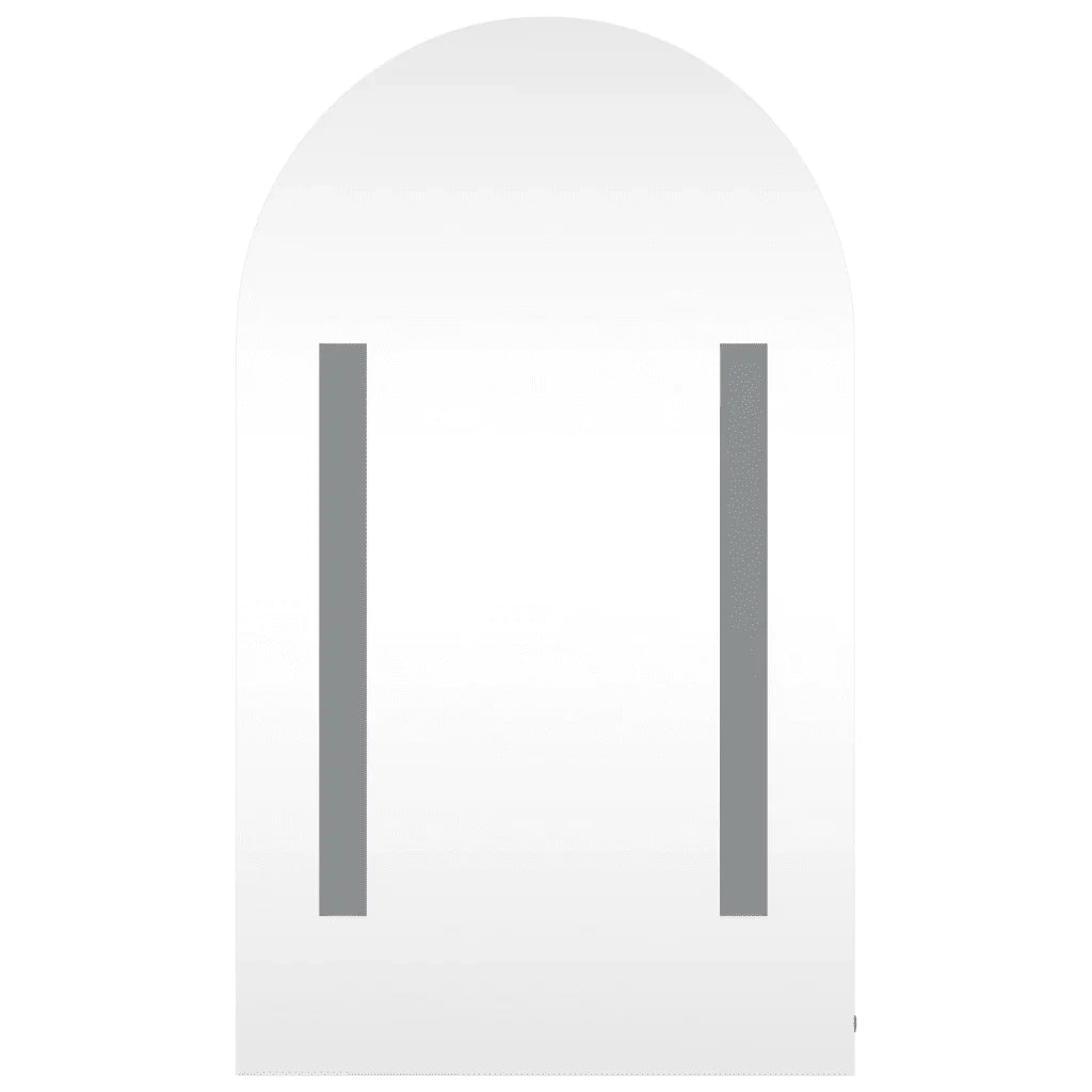 Mobiletto a specchio da parete con illuminazione LED regolabile 42 x 13 x 70 cm legno grigio 02_0047274