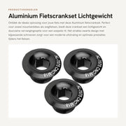 Crankset per bicicletta da mountain bike in alluminio - 18 mm - inclusa copertura in nero - set di manubri in acciaio resistente