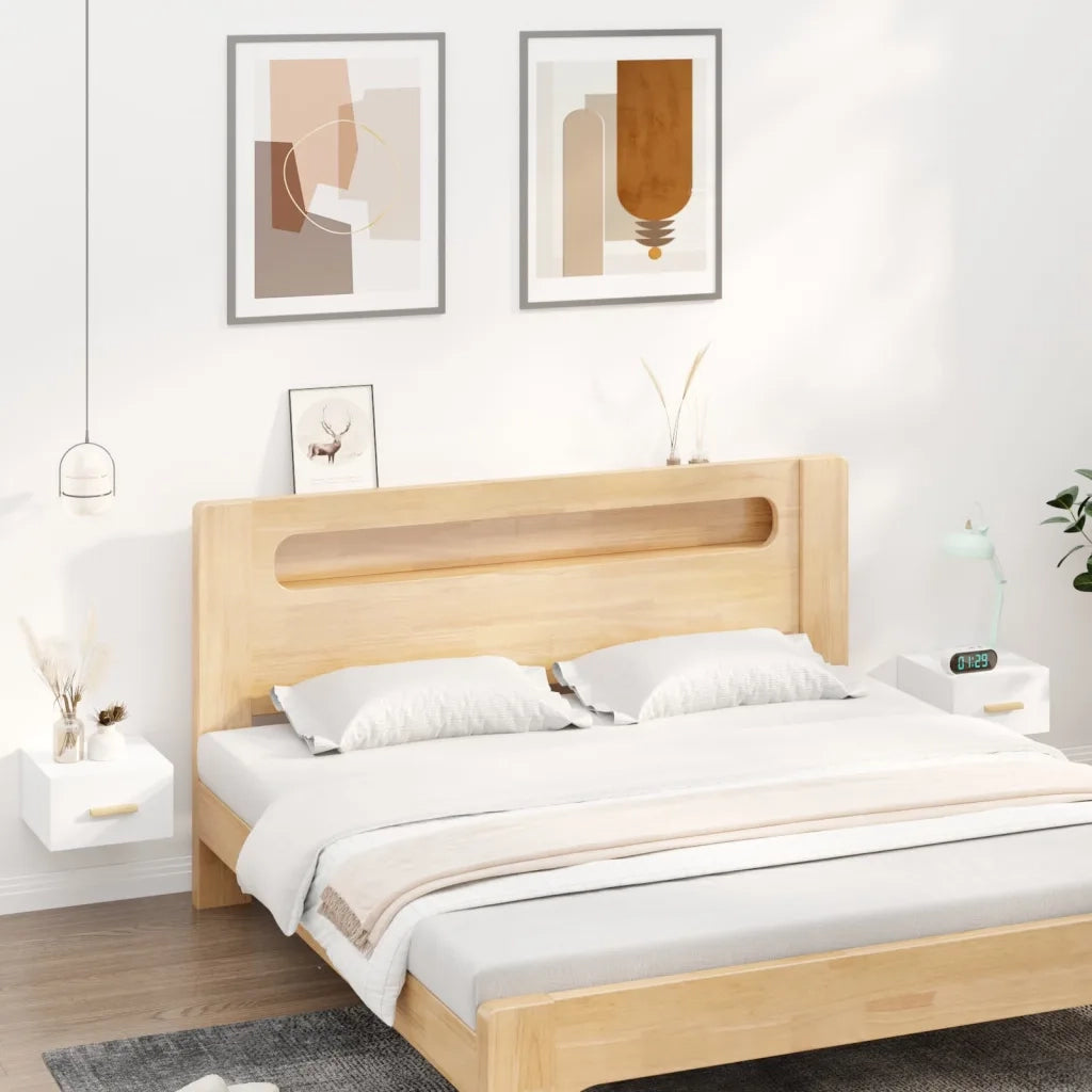 Comodini a Muro 2 pz Bianchi 35x35x20 cm 812835