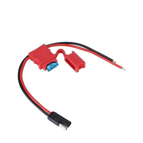 Cavo alimentazione per dispositivi mobili - Interruttore di protezione - Connettore C13 - Lunghezza del cavo 30 cm - Adatto per serie GM/MCX/CDM/PRO/XPR - Nero/Rosso - Adatto per radio/ripetitori