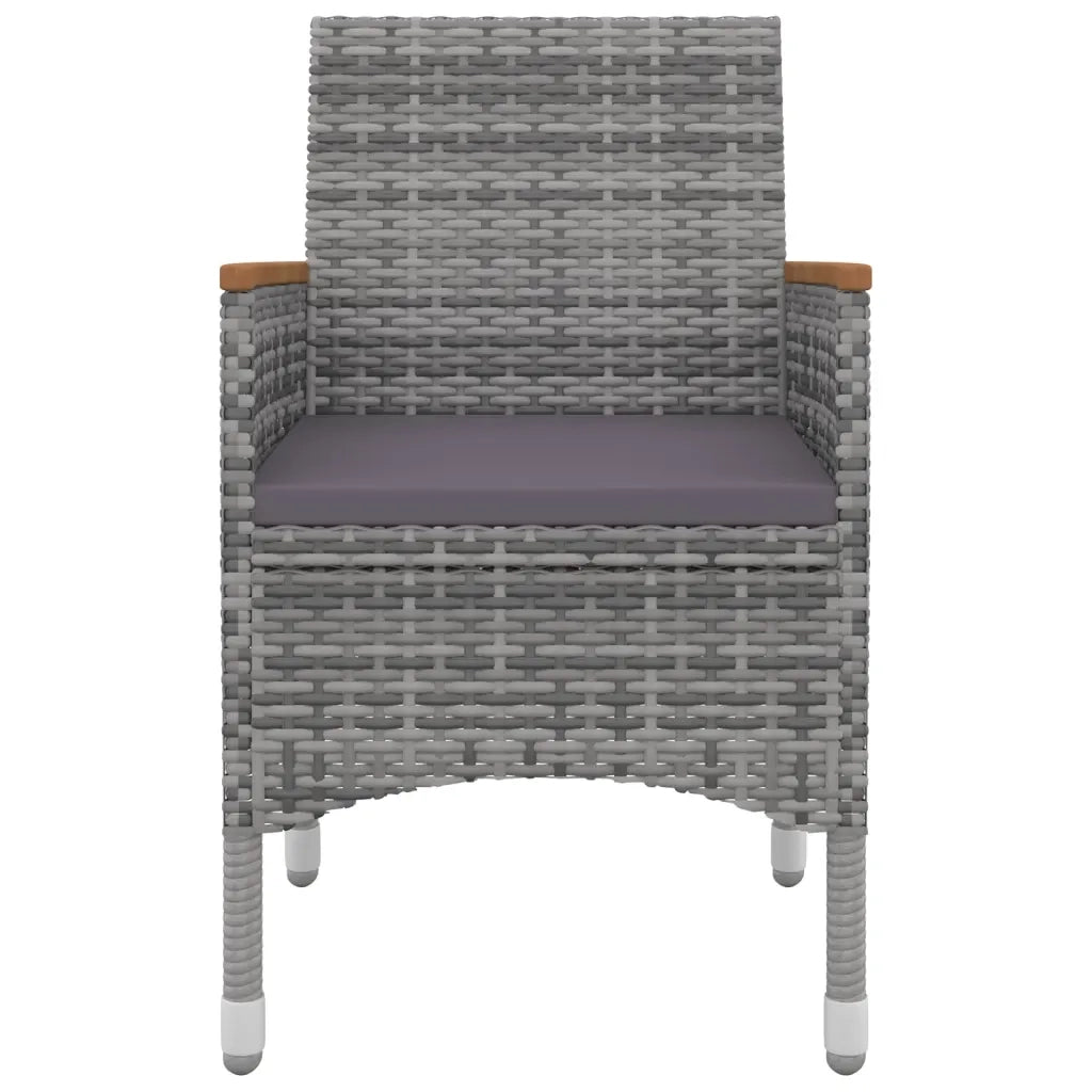 Set da Pranzo da Giardino con Cuscini 7 pz Polyrattan e Vetro 3099779