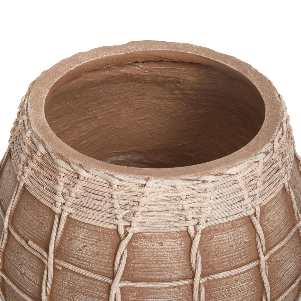 Vaso per piante Marrone chiaro Magnesio Base rotonda in legno massiccio Vaso per piante alte