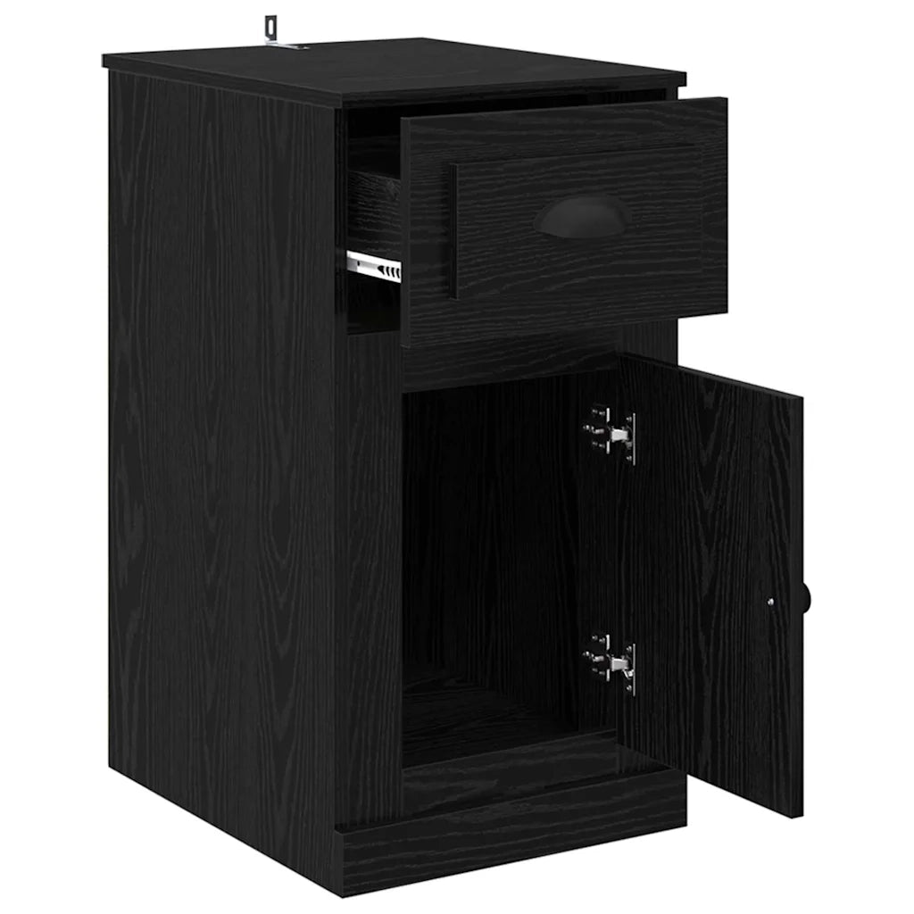 Mobile laterale Rovere Nero 40 x 50 x 75 cm Legno multistrato 881449