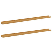 2 pz Scaffale da parete | Ripiano a parete | Mensola a parete Beige 115 x 9 x 3 cm Legno multistrato