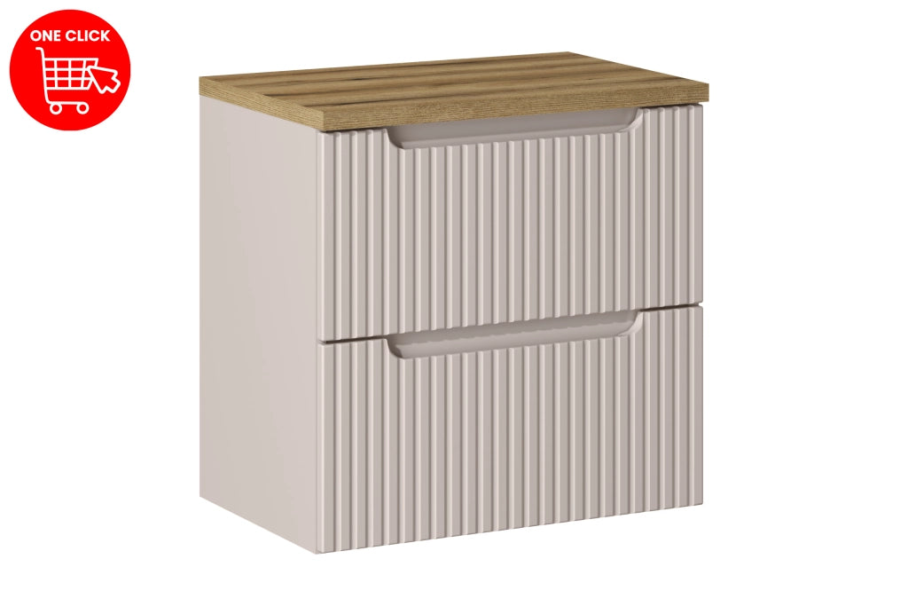 Set mobili bagno 60 cm con piano Nova Cashmere 60 x 1401 x 40 cm