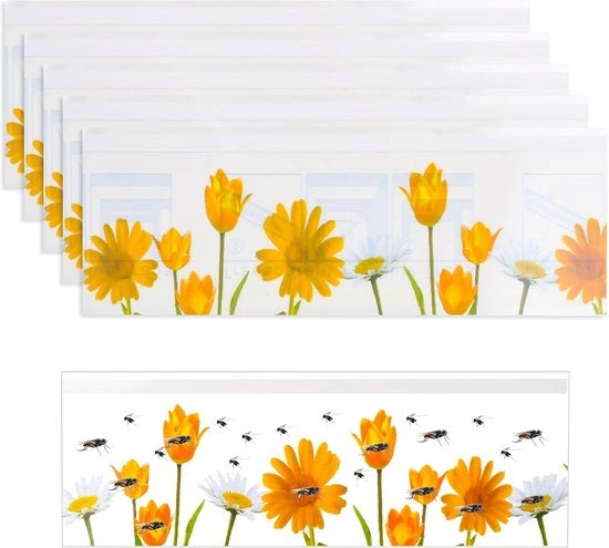 Voli di insetti per interni - 30 pezzi, riutilizzabili e eco-compatibili con disegno fiorale