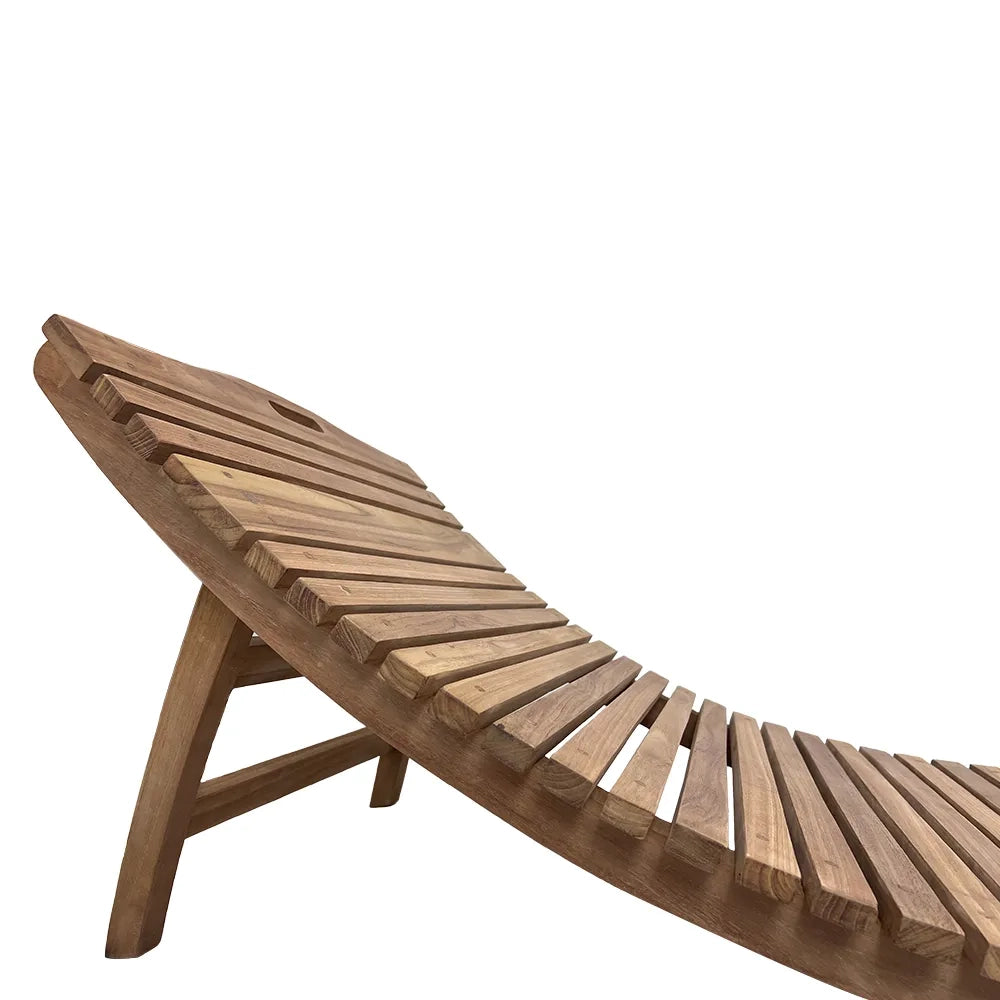 Lettino Prendisole Pieghevole in Legno Teak - Paraiso
