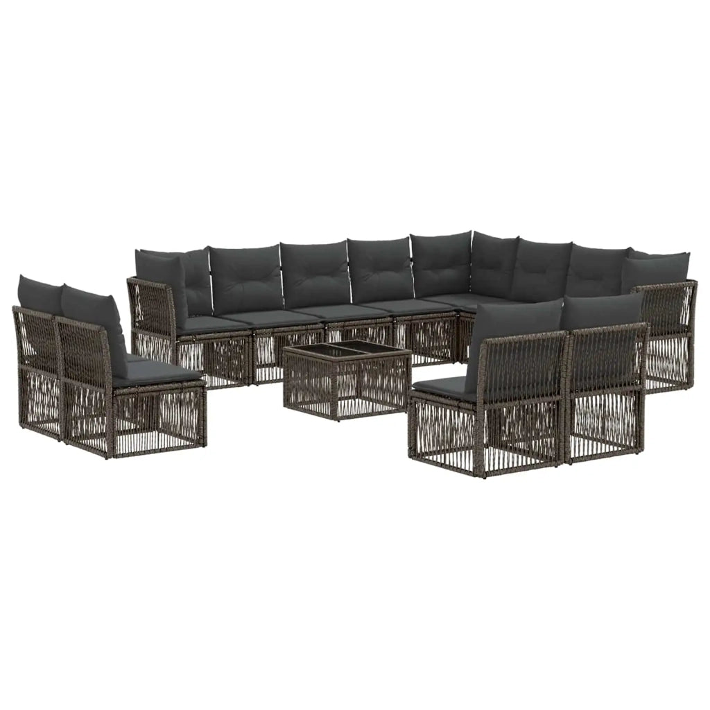 Set Divano da Giardino 13 pcs Grigio polyrattan 3434414