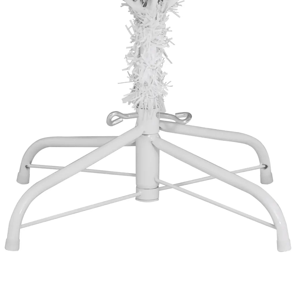 vidaXL Albero di Natale Artificiale Incernierato con Base Bianco 180cm