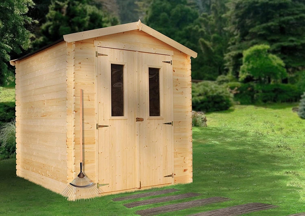 TIMBELA M343+M343G Casetta da Giardino in Legno CON PAVIMENTO TRATTATO - 3.53 m2