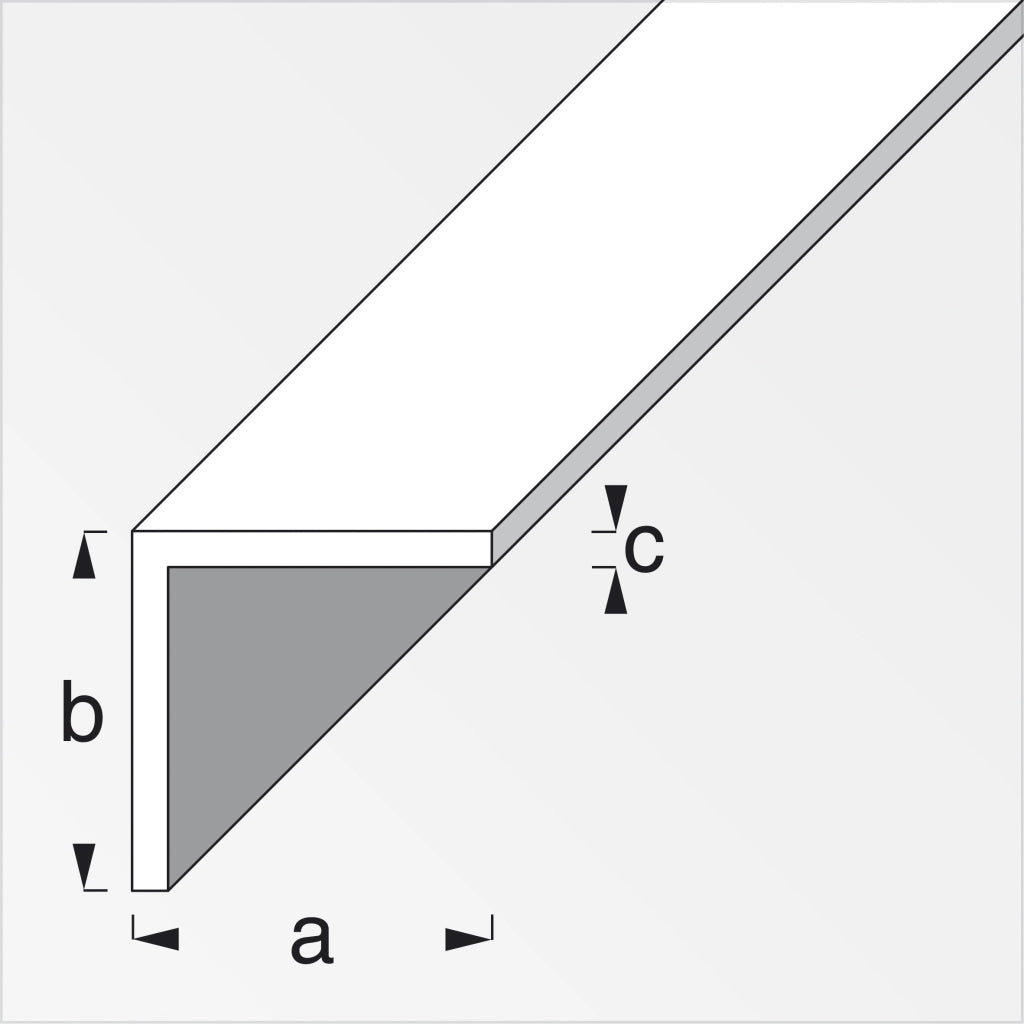PROFILO BIANCO H.200 CM ANGOLARE 20X20X1 MM- 5,0 pz