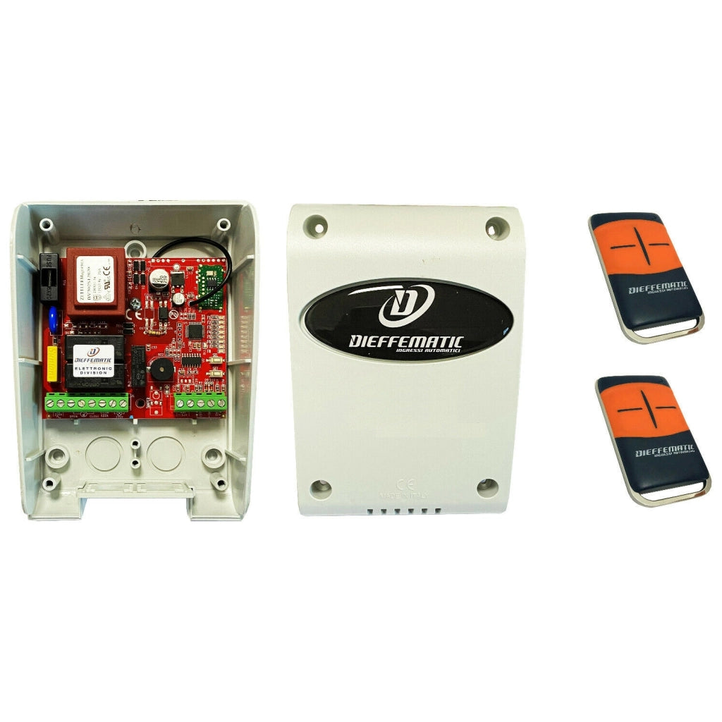 Kit centralina saracinesca serranda cler + ricevente + 2 telecomandi + pulsanti