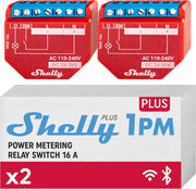Shelly Relè Wi-Fi e bluetooth.  controllo consumi. Shelly 1PM Plus - Two Pack