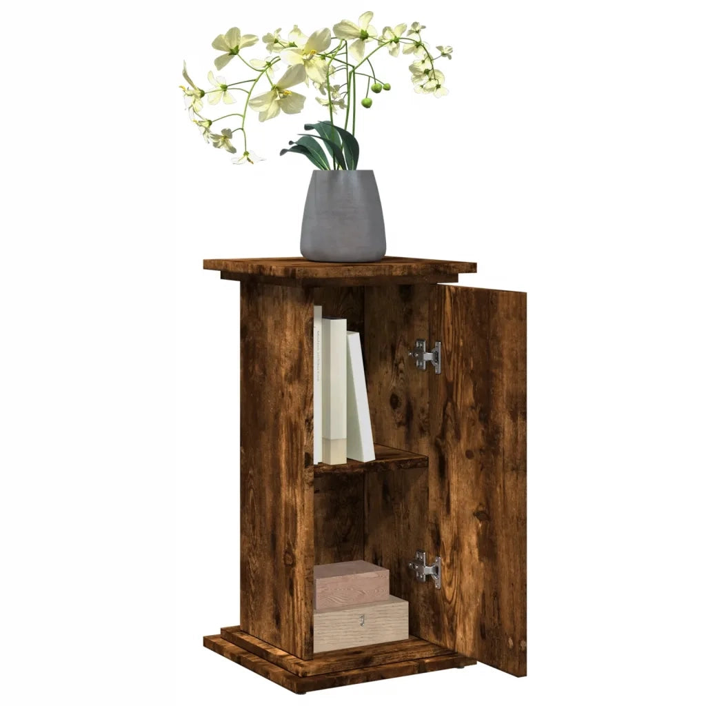 Espositore con Portaoggetti Rovere Fumo 31x30x60cm Truciolato 854620