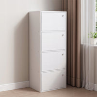 Moderno armadio capiente cassettiera grande bianco scandinavo loft retrò 4 ripiani