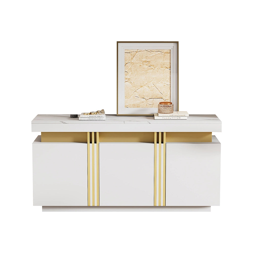 Buffet - Xylo - 3porte bianco platino 140x38x70cm