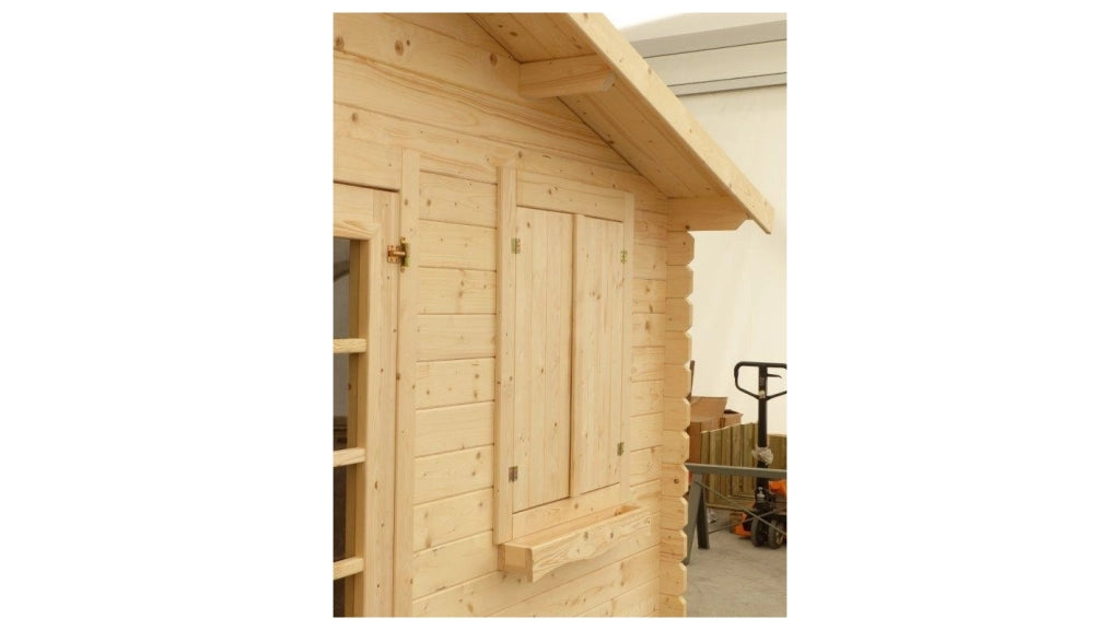 Casetta da giardino in legno - 12m2 - 4x3m - 28mm - colore: naturale - DOM137 - ALTANKA