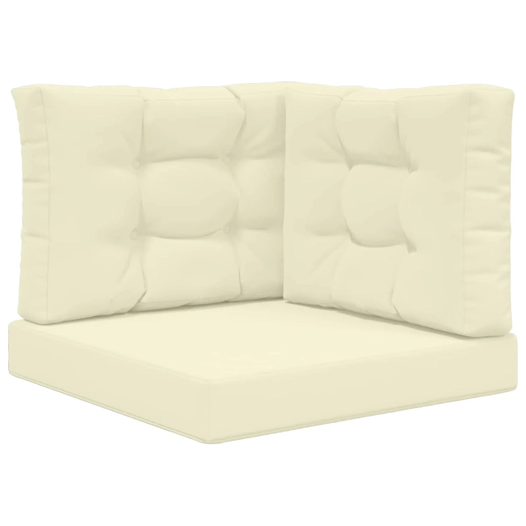 Cuscino per divano da esterno 3 pcs Crema Poliestere