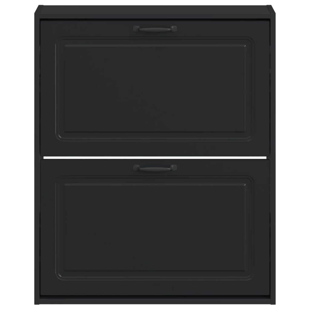 Mobiletto per Scarpe da Muro UTRECHT 71 x 17 x 86 cm Nero 897736